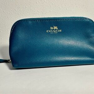 COACH Outlet: Coach Turquoise Make-Up/Accessory Pouch